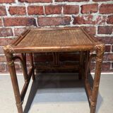 Rattan nesting table