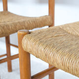 4 chairs Dordogne 60's Robert Sentou