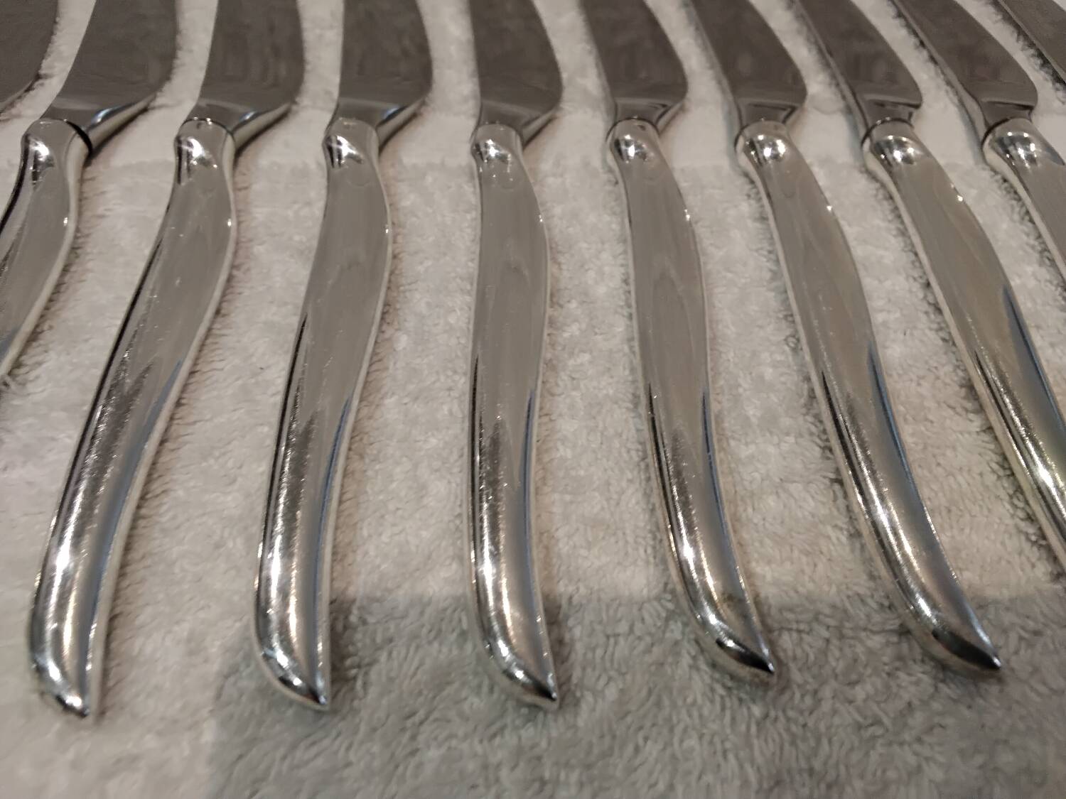 11 silver-plated dessert knives by Christofle, Duo model, 18cm
