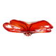 Red translucent blown glass bowl / centrepiece.