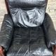 Admiral armchair and its ottoman by Erik Merthen Sweden vintage 1960