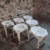 Set of 6 French industrial stools by Multipl’s – 1930s