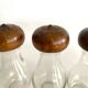 Lot de pots d’épices verre et bois