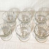 Service of 12 dessert cups, crystal
