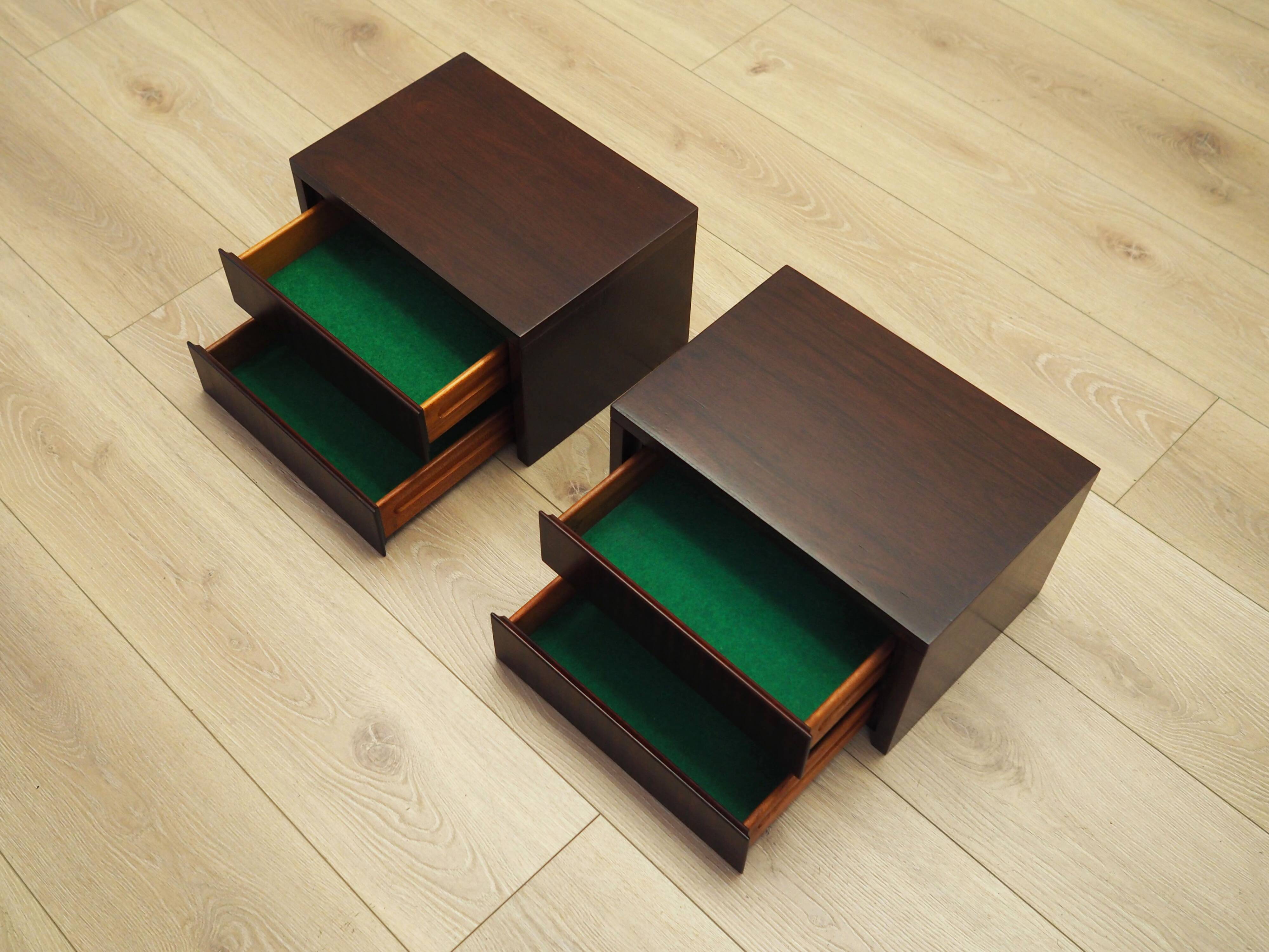 Set of hanging bedside cabinets, Danish design, 1970s, production: Denmark