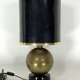 Vintage Brass sphere table lamp. Italy 1970s
