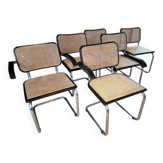 Set of 4 B32 chairs and 2 B64 Breuer armchairs