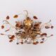 Wonderful gilded florentine flush mount light by Banci Firenze 1970s Italy
