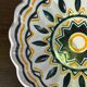 Quimper HB plate with Breton geometric design, vintage ceramic.