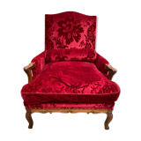 Rest chair Louis XV red velvet