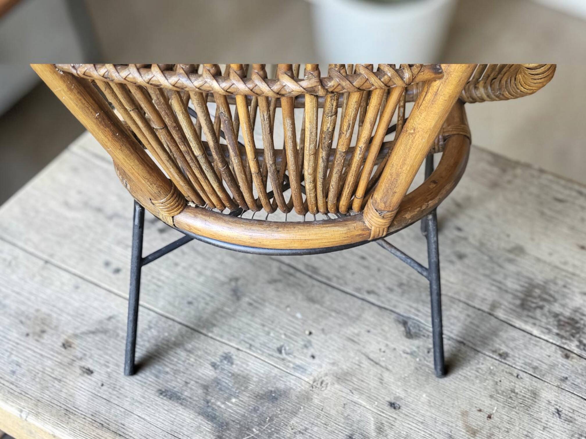 1960s rattan armchair