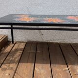 Coffee table with ceramic tile top