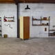 Locker room furniture industrialist peter vintage 1950