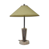 Retro Marble Table Lamp, Kámen Praha, 1950s