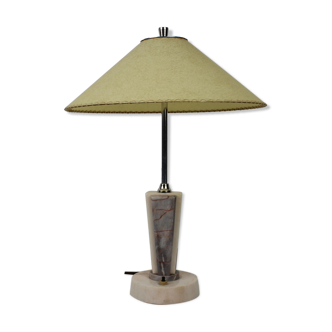 Retro Marble Table Lamp, Kámen Praha, 1950s