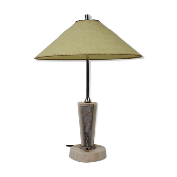Lampe de table rétro en marbre, Kámen Praha, années 1950