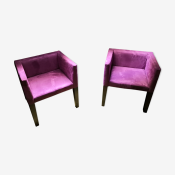 Armchairs in alcantara