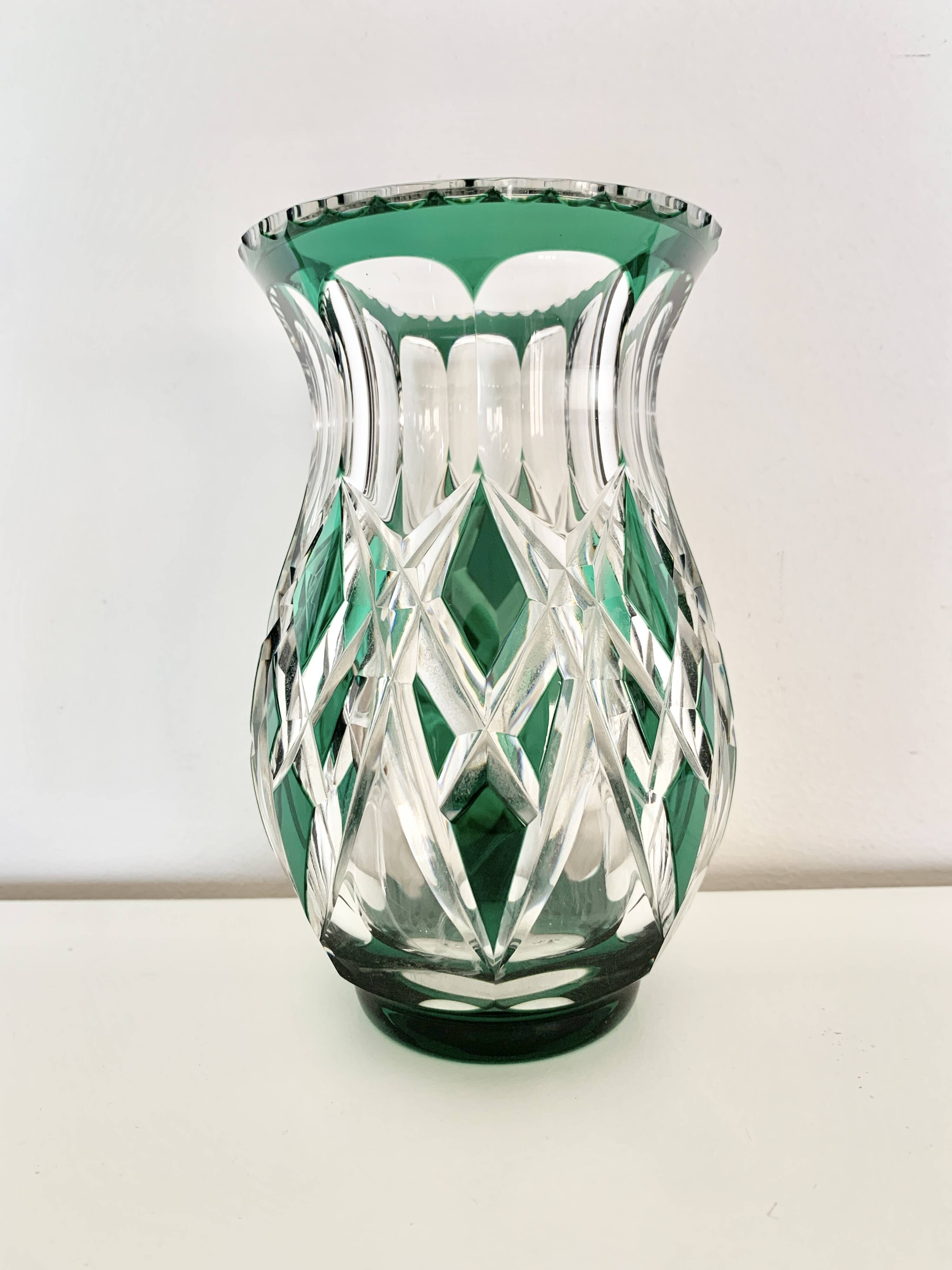 Val Saint-Lambert crystal vase