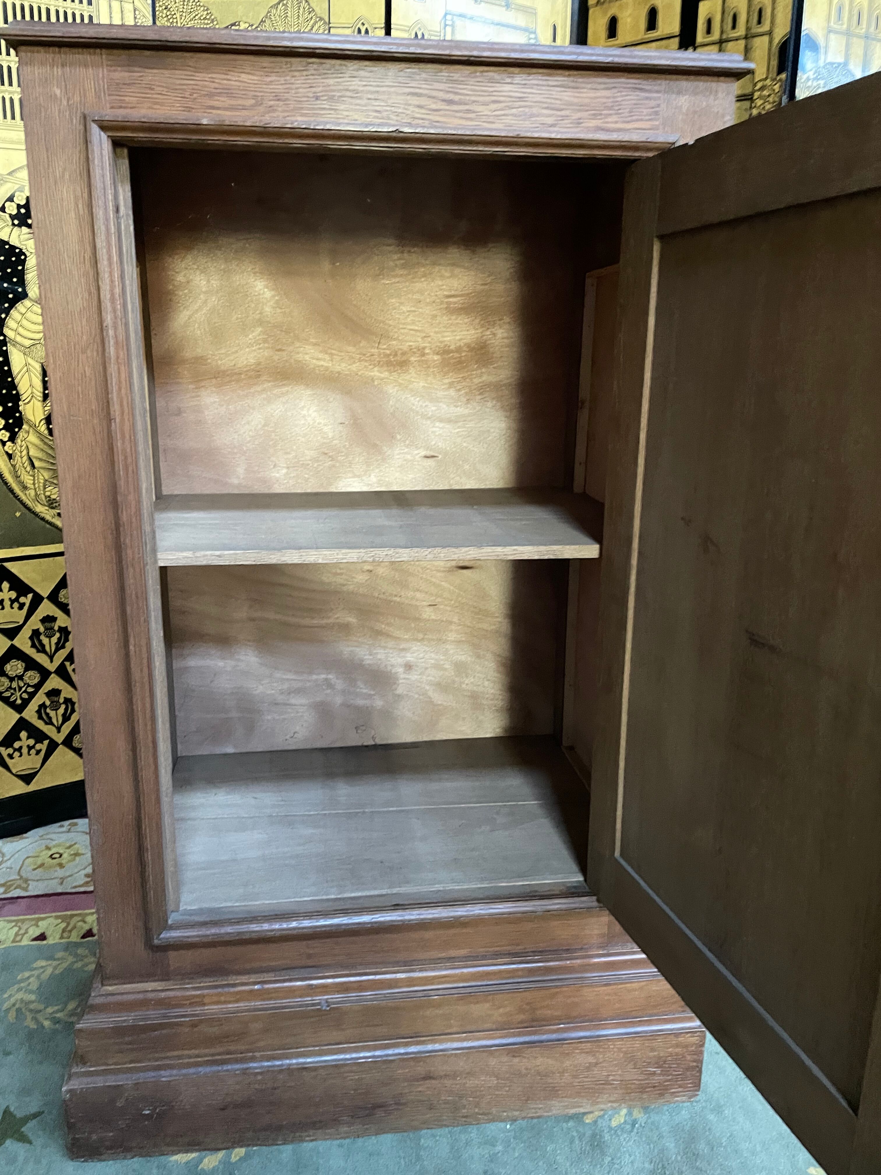 Solid oak bar chest cabinet
