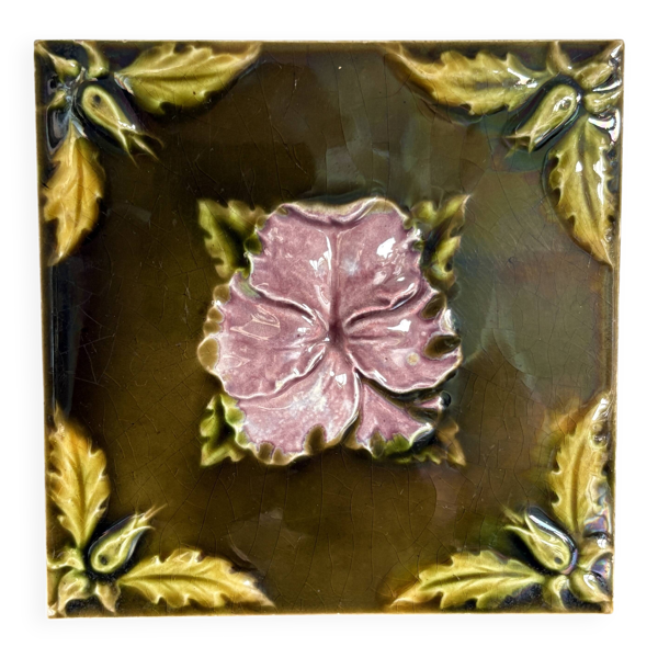 Carreau céramique ancien Art Nouveau 1900 — Beyit