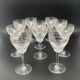 Art Deco Crystal Wine Glasses - S4M11