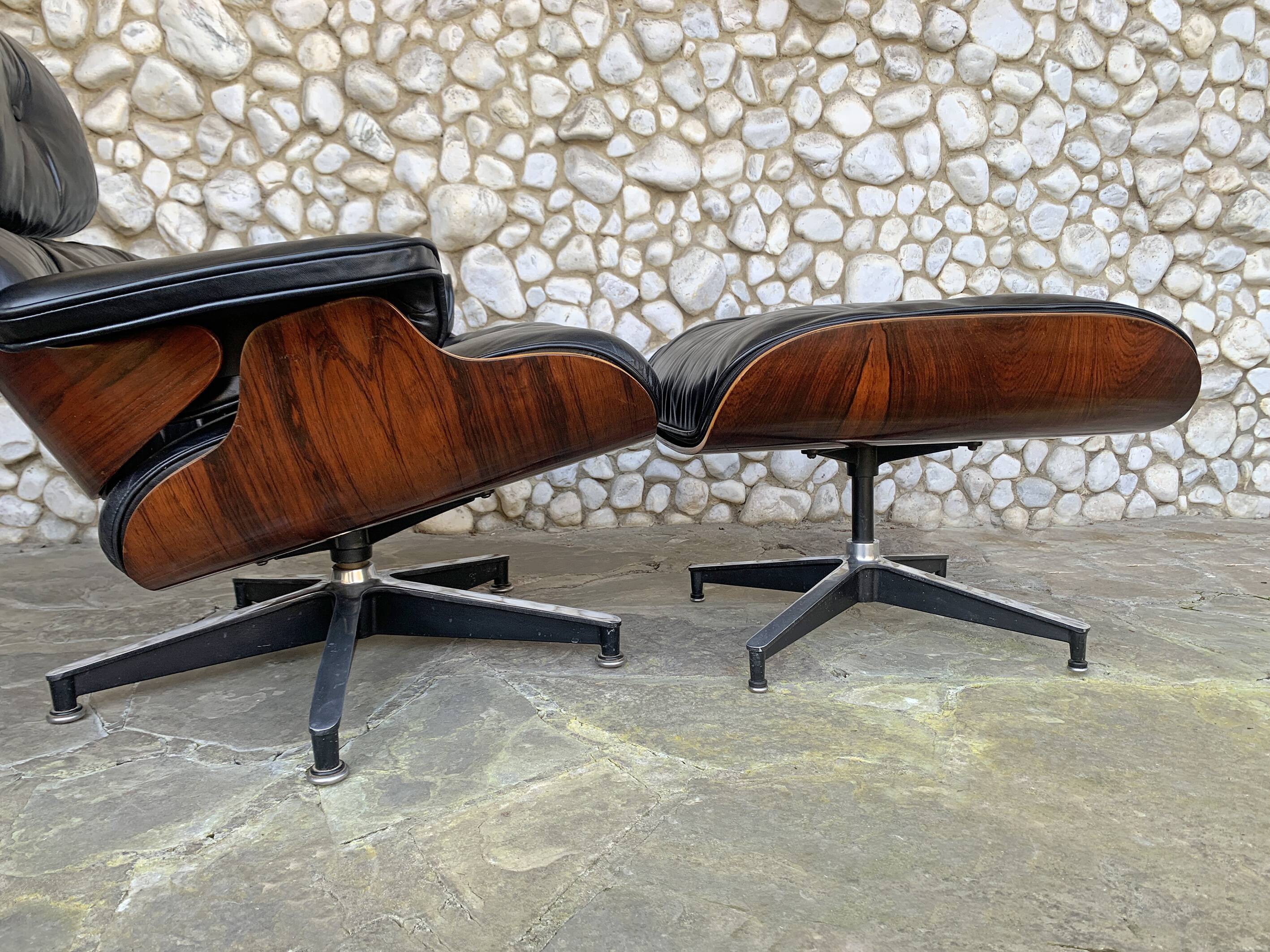 Herman Miller Lounge chair & ottoman palissandre Charles & Ray Eames 1960s