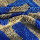 Aftas - Custom-made blue and green Moroccan Mrirt rug in wool.