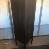 Encoignure en bois massif sculpté meuble etagère d'angle.