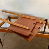 Scandinavian extendable table in vintage teak an60