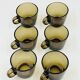 Lot of 6 Vintage Amber Glass Service Station Cups