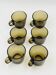 Lot of 6 Vintage Amber Glass Service Station Cups