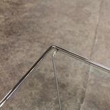 1980 glass square coffee table