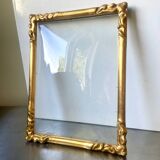 Cadre Art Nouveau Antique en bois doré mesures 26,5 cm x 20 cm Verre convexe