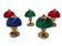 Set di 5 Lampade Vintage stile Nautico – Ottone e Vetro Colorato – 23cm