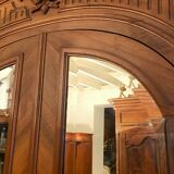 Wardrobe with pediment late nineteenth with Louis XVI style mirrors