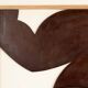Relief panel "The Twins" in patinated wood. Contemporary.