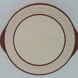 5 assiettes à dessert et plat faïencerie Longchamp modèle Colmar années 50