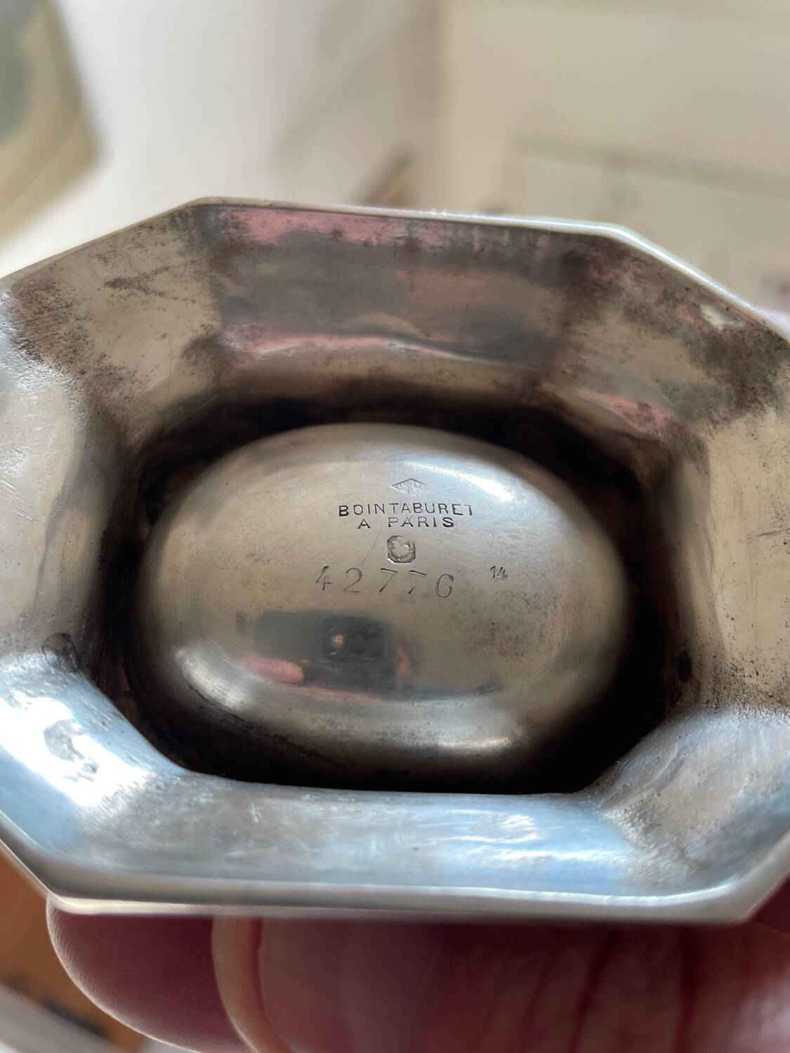 Pair of Boin Taburet solid silver salt shakers