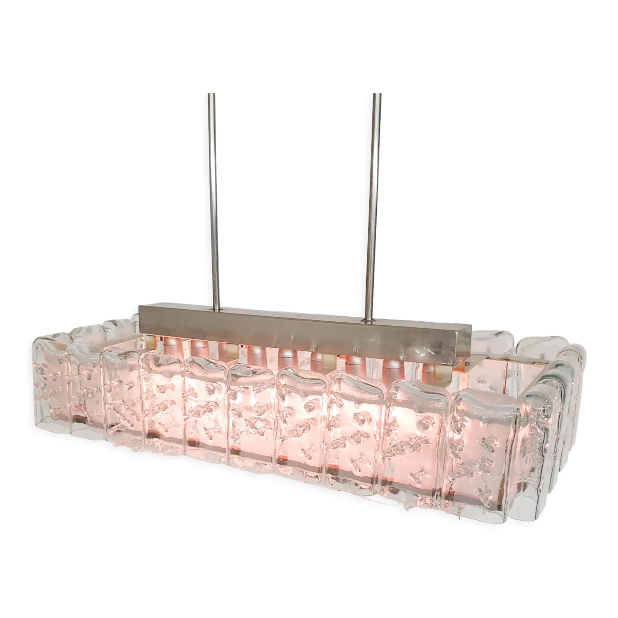 Glass chandelier by Doria, Germany 1960s