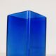Blue glass vase in Sommerso Murano style, vintage