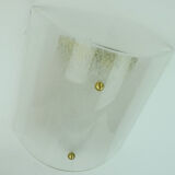Mid century sconce acrylic and brass 1960s 1970s lucite wall lamp