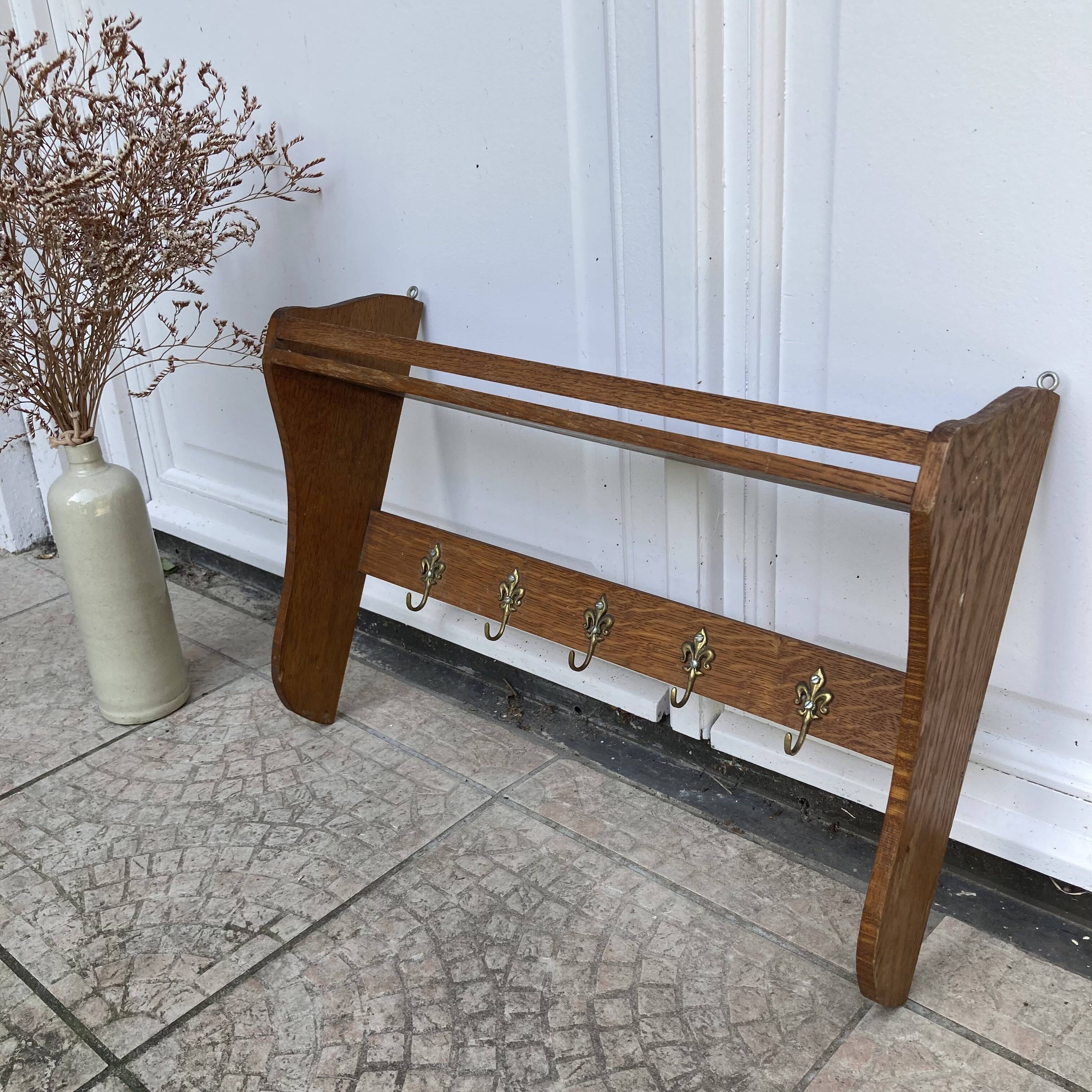 Vintage wall coat rack