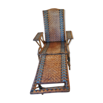 Rattan chaise longue