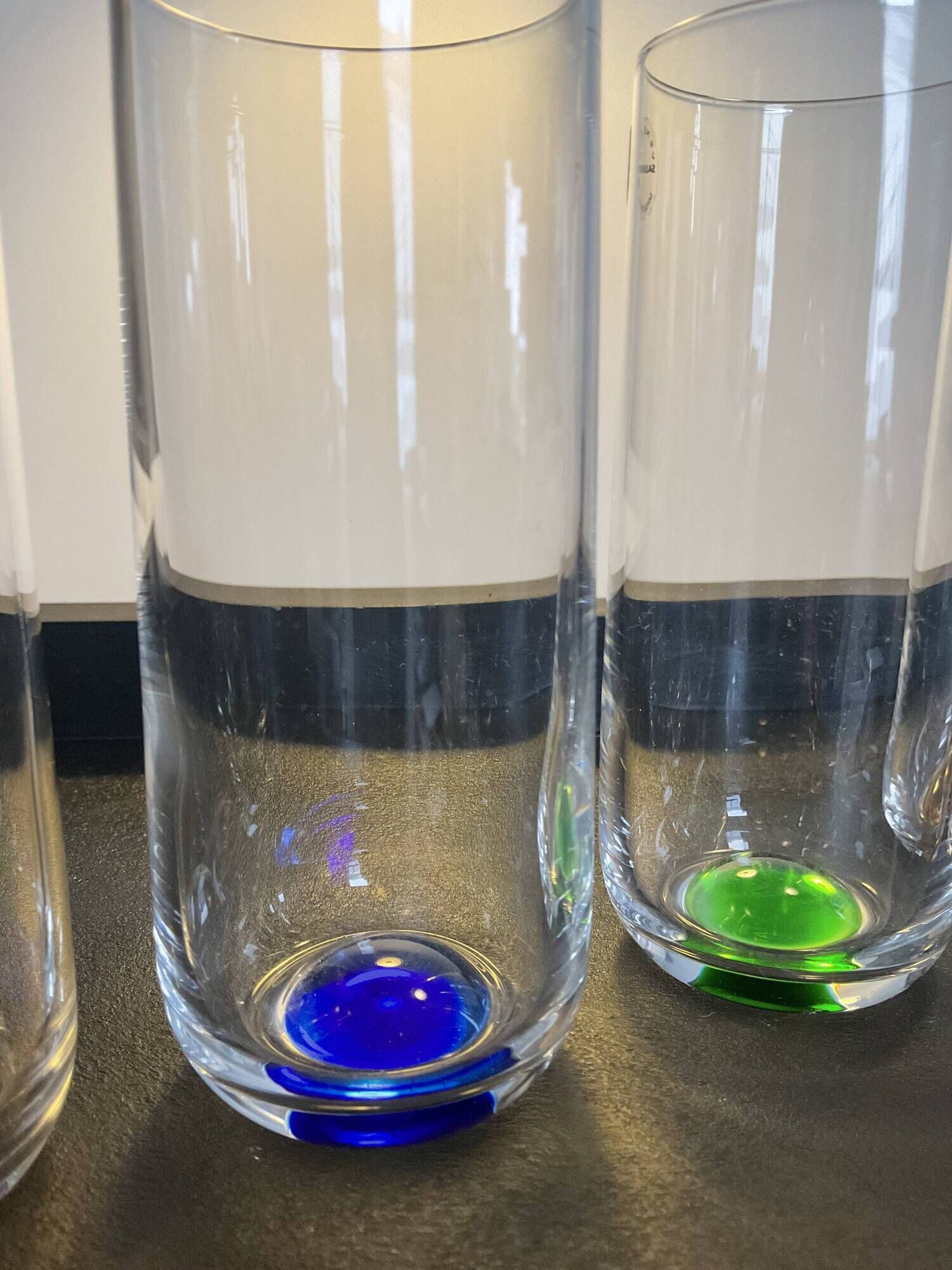 Series of 6 vintage glasses Murano Salviati years 60-70