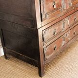 English chest of drawers; Charles II period, oak