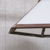 Hexagonal opaline metro light pendant lantern