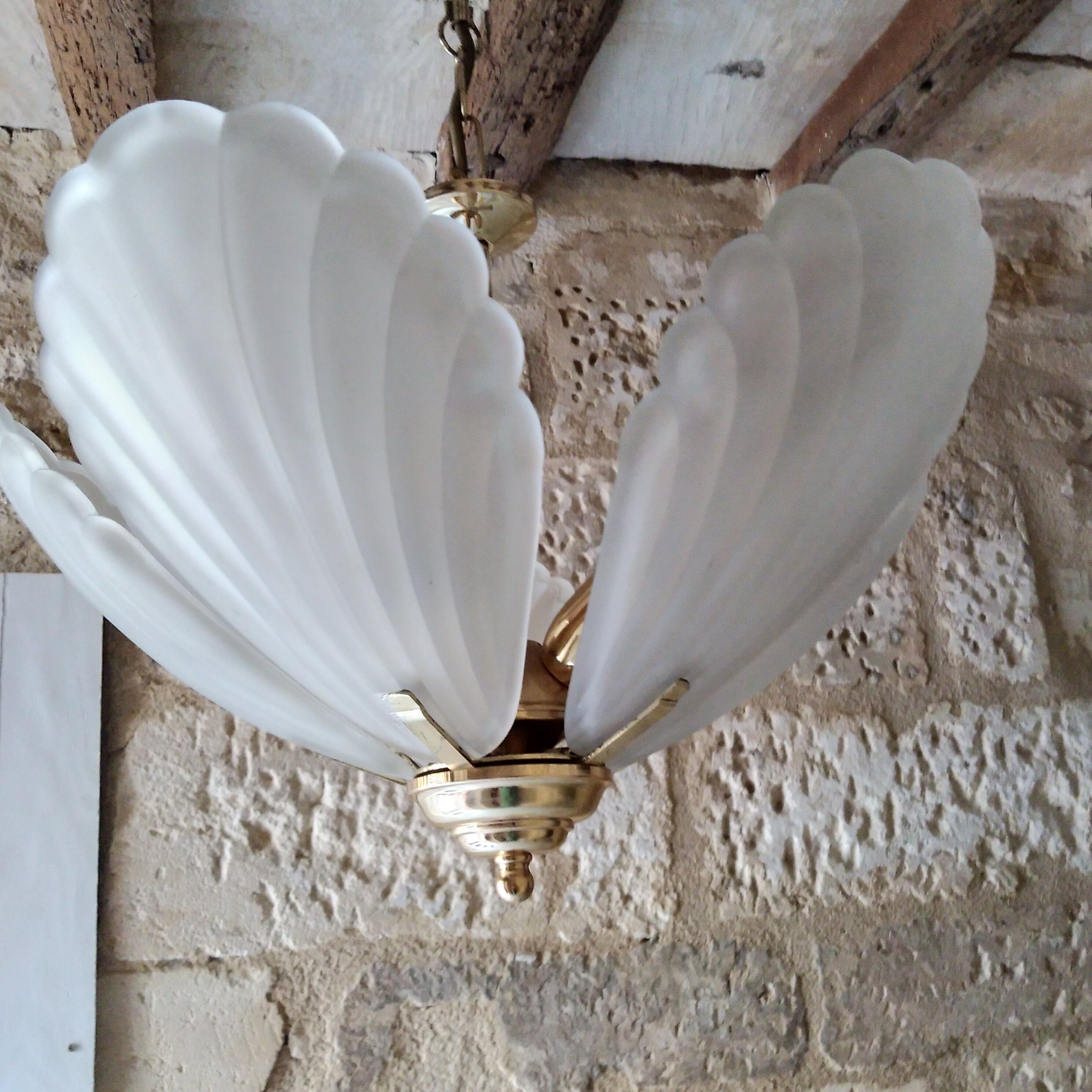 Chandelier murano shells 1970