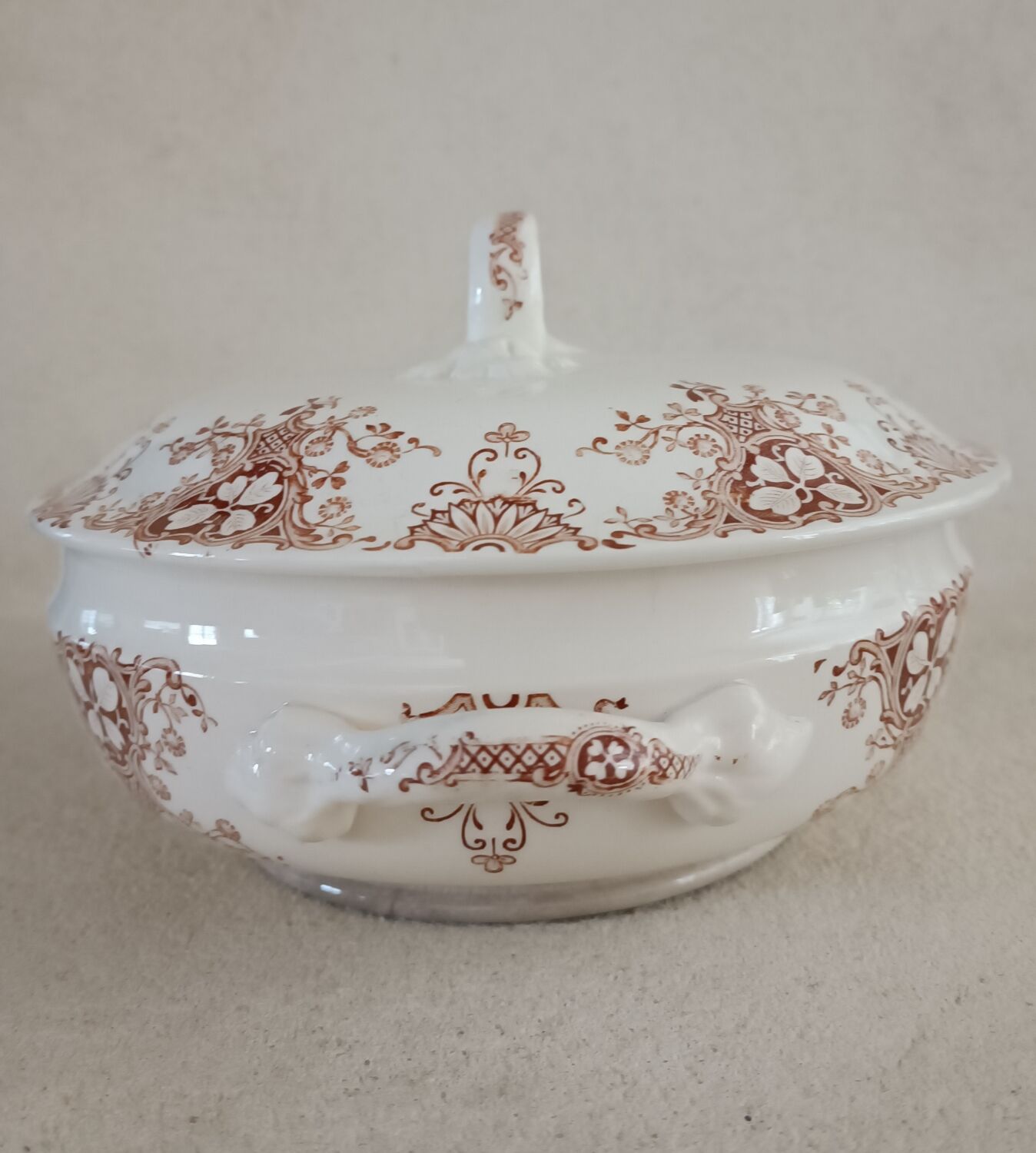 6 plates and vegetable iron earth Lunéville