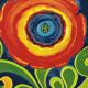 Vintage Flowerpower tin tray 1970’s