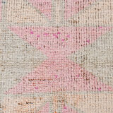 3x11 pale pink vintage runner rug 104x328cm